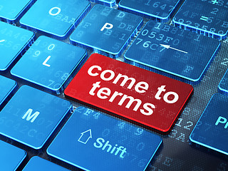 Image showing Law concept: Come To Terms on computer keyboard background
