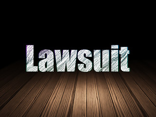 Image showing Law concept: Lawsuit in grunge dark room