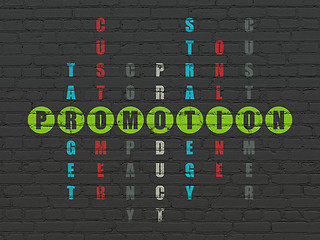 Image showing Advertising concept: Promotion in Crossword Puzzle