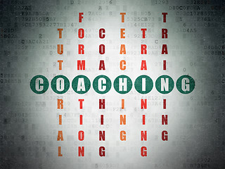 Image showing Learning concept: Coaching in Crossword Puzzle