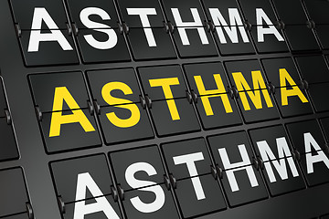 Image showing Health concept: Asthma on airport board background