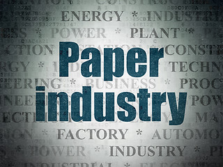 Image showing Manufacuring concept: Paper Industry on Digital Paper background