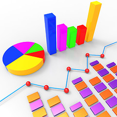 Image showing Graph Report Represents Trend Graphics And Finance