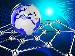 Image showing Worldwide Network Represents Global Communications And Computer