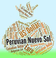 Image showing Peruvian Nuevo Sol Indicates Worldwide Trading And Currencies