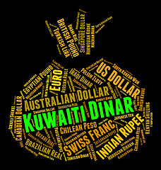 Image showing Kuwaiti Dinar Indicates Foreign Currency And Coinage