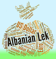 Image showing Albanian Lek Shows Foreign Exchange And Banknote