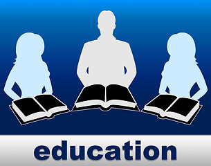 Image showing Education Books Represents Studying Development And Training