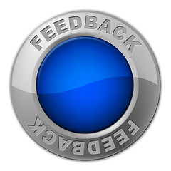 Image showing Feedback Button Means Comment Surveying And Evaluate