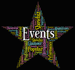 Image showing Events Star Represents Wordcloud Words And Function