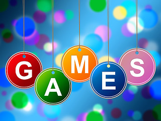 Image showing Games Play Represents Recreational Gaming And Entertainment