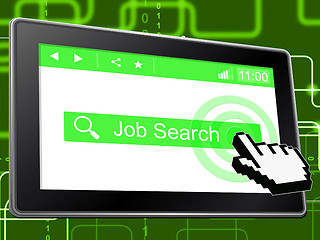 Image showing Job Search Represents World Wide Web And Career