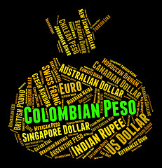 Image showing Colombian Peso Means Worldwide Trading And Coinage