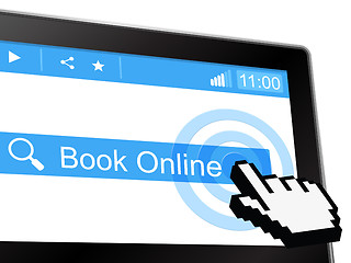 Image showing Book Online Shows World Wide Web And Booked