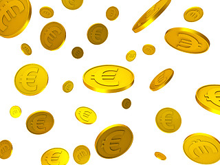 Image showing Euro Coins Indicates Financial Euros And Financing