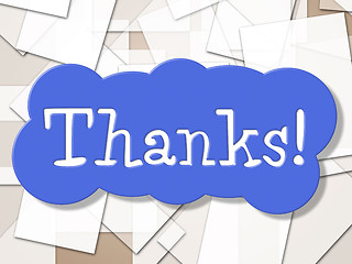 Image showing Sign Thanks Shows Display Message And Grateful