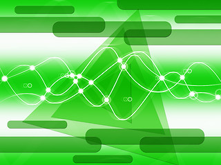 Image showing Green Double Helix Background Shows DNA Make-Up And Biological\r