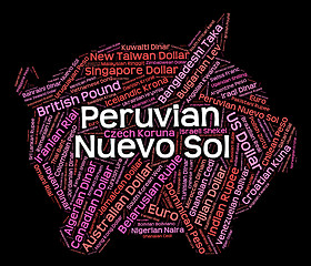 Image showing Peruvian Nuevo Sol Represents Currency Exchange And Banknote