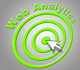 Image showing Web Analytics Indicates Analyzing Optimizing And Website