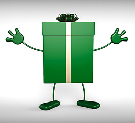Image showing Gift Giftbox Shows Greeting Celebration And Surprises