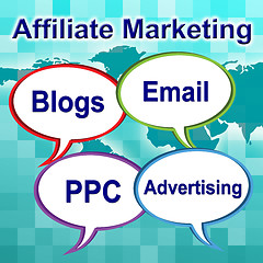 Image showing Affiliate Marketing Represents Join Forces And Associate