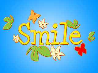 Image showing Smile Flowers Means Florist Face And Bouquet