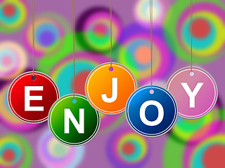 Image showing Party Enjoy Represents Happy Positive And Parties