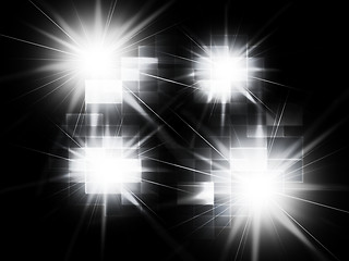 Image showing Blurred Light Spots Background Shows Blurry Design Or Artwork\r