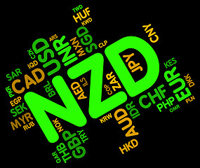 Image showing Nzd Currency Indicates New Zealand Dollar And Broker