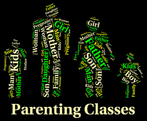 Image showing Parenting Classes Means Mother And Baby And Child