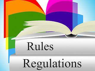 Image showing Regulations Rules Shows Regulate Guidelines And Guideline