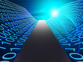 Image showing Digital Path Represents Hi Tech And Data