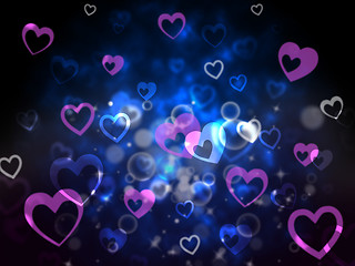 Image showing Hearts Background Means Love For Mother Father And Family \r