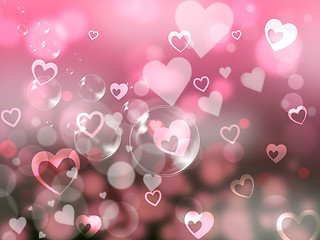 Image showing Glow Background Indicates Valentines Day And Affection