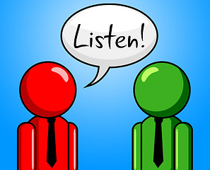 Image showing Listen Conversation Indicates Chit Chat And Chinwag