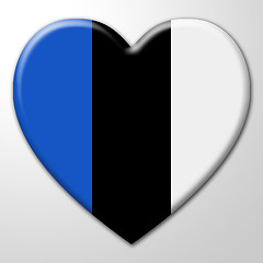 Image showing Heart Estonia Shows Loving European And Europe