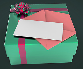 Image showing Gift Tag Shows Text Space And Copy-Space