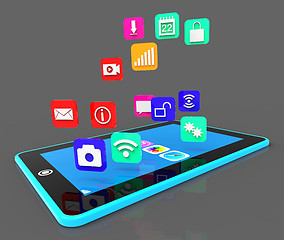 Image showing Social Media Phone Shows Application Software And Applications