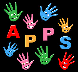 Image showing Apps Kids Means Application Software And Youngsters