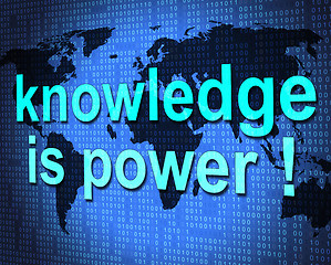 Image showing Knowledge Is Power Shows Expertness Comprehension And Tutoring