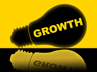 Image showing Growth Lightbulb Shows Develop Improve And Lamp