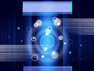 Image showing Blue Circles Background Shows Glow And Rectangles\r