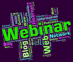 Image showing Webinar Wordcloud Means Www Teach And Education