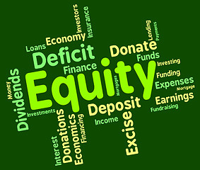 Image showing Equity Word Shows Fund Capital And Riches