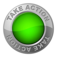 Image showing Take Action Button Shows Active Knob And Activism