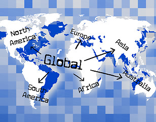 Image showing Global World Means Globally Commerce And Worldly