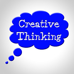 Image showing Creative Thinking Bubble Means Reflection Build And Contemplatio