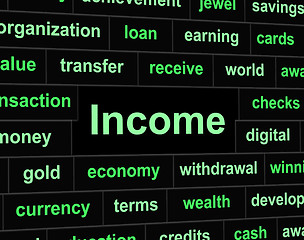 Image showing Income Earnings Shows Salaries Revenue And Wage