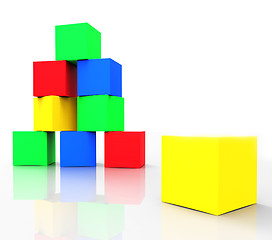 Image showing Kids Blocks Indicates Colors Cube And Spectrum