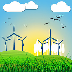 Image showing Wind Power Shows Renewable Resource And Environmental